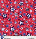 Red Patriotic Minis PMIN-6052-R Cotton 44/45 Fabric Per Yard