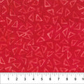 Red Scattered Triangle Celebration Cotton 44/45 Fabric Per Yard
