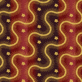 Red Serpentine Stripe Lost Gardens of Heligan Cotton 43"/44" Fabric Per Yard