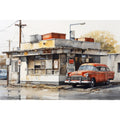Retro Diner Fabric Panel 11