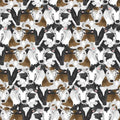 Rise with the Sun - Cow Collage - Brown 44" / 45" Fabric Per Yard