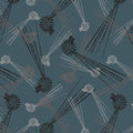 Rise with the Sun - Windmills - Dark Teal 44" / 45" Fabric Per Yard
