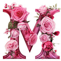 Rose Alphabet Fabric Panel 9