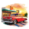 Route 66 Scene Fabric Panel 1