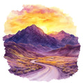 Route 66 Scene Fabric Panel 15