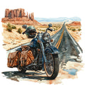 Route 66 Scene Fabric Panel 19