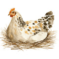 Rustic Barnyard Birds Fabric Panel 39