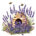 Rustic Beehive with Flowers Fabric Panel 20