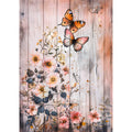 Rustic Butterfly Wall Art Fabric Panel 4
