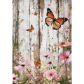 Rustic Butterfly Wall Art Fabric Panel 6