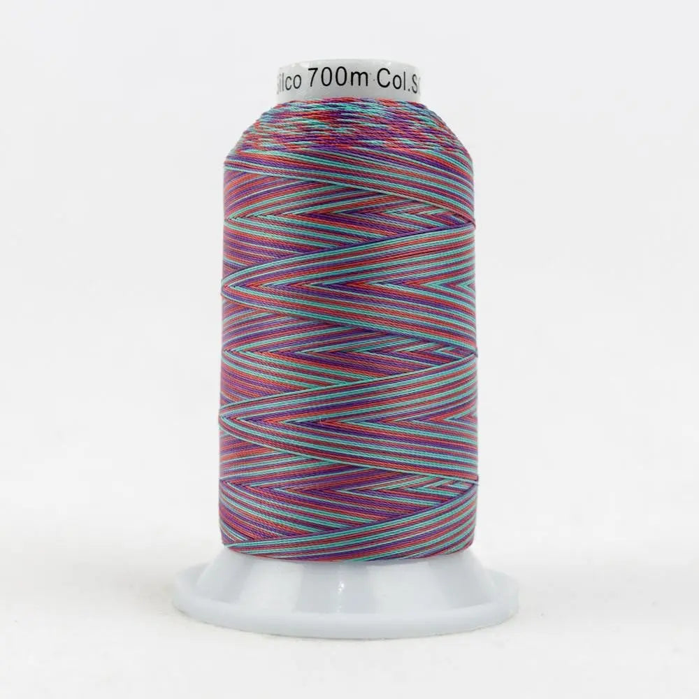 SCM09 - Silco™ 35wt Cotton Red Teal Purple Thread