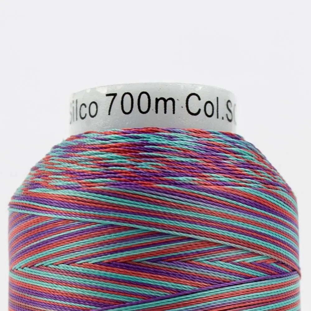 SCM09 - Silco™ 35wt Cotton Red Teal Purple Thread