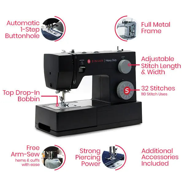 SINGER® Heavy Duty 4432 Black Sewing Machine - Special Edition