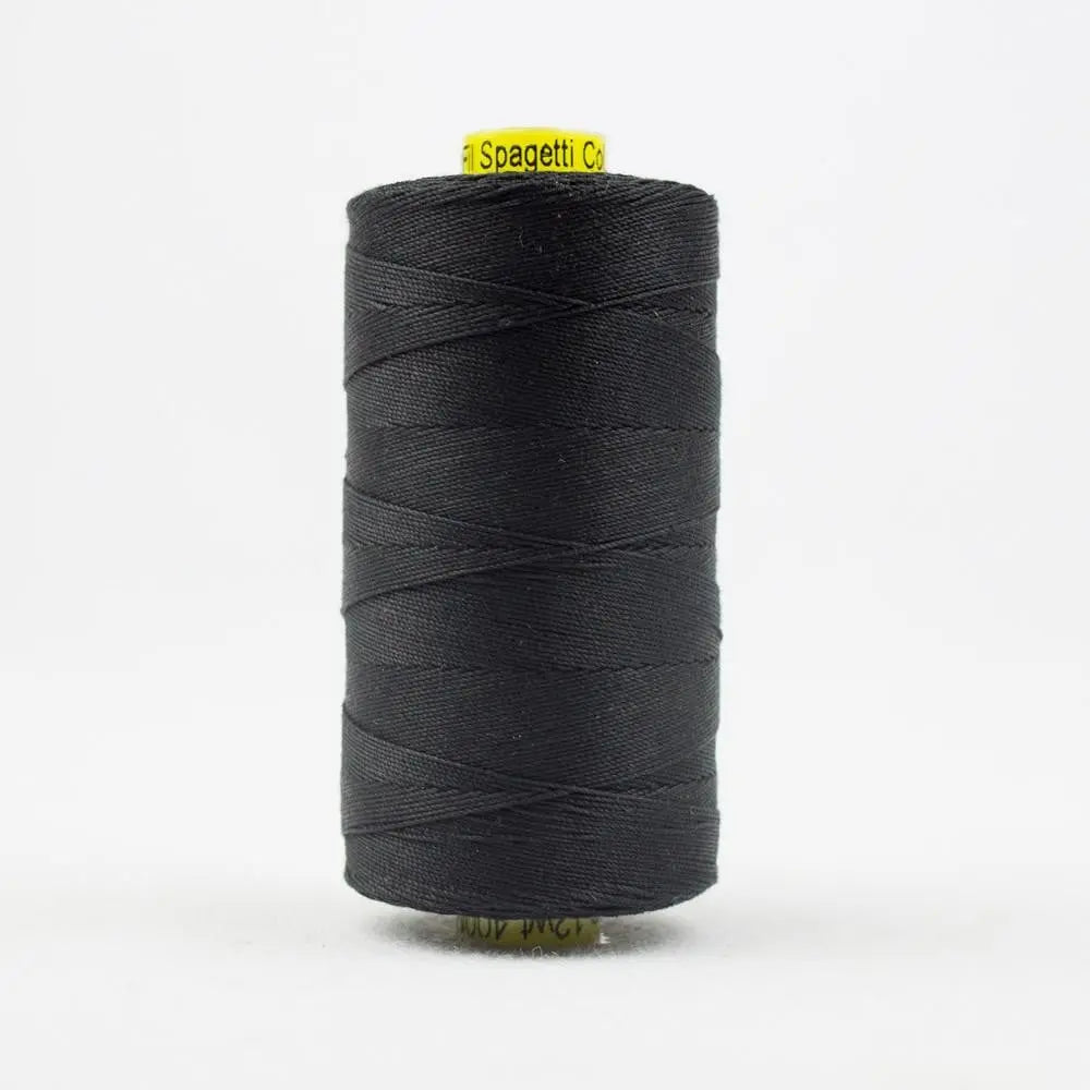 SP200 - Spagetti™ 12wt Egyptian Cotton Black Thread