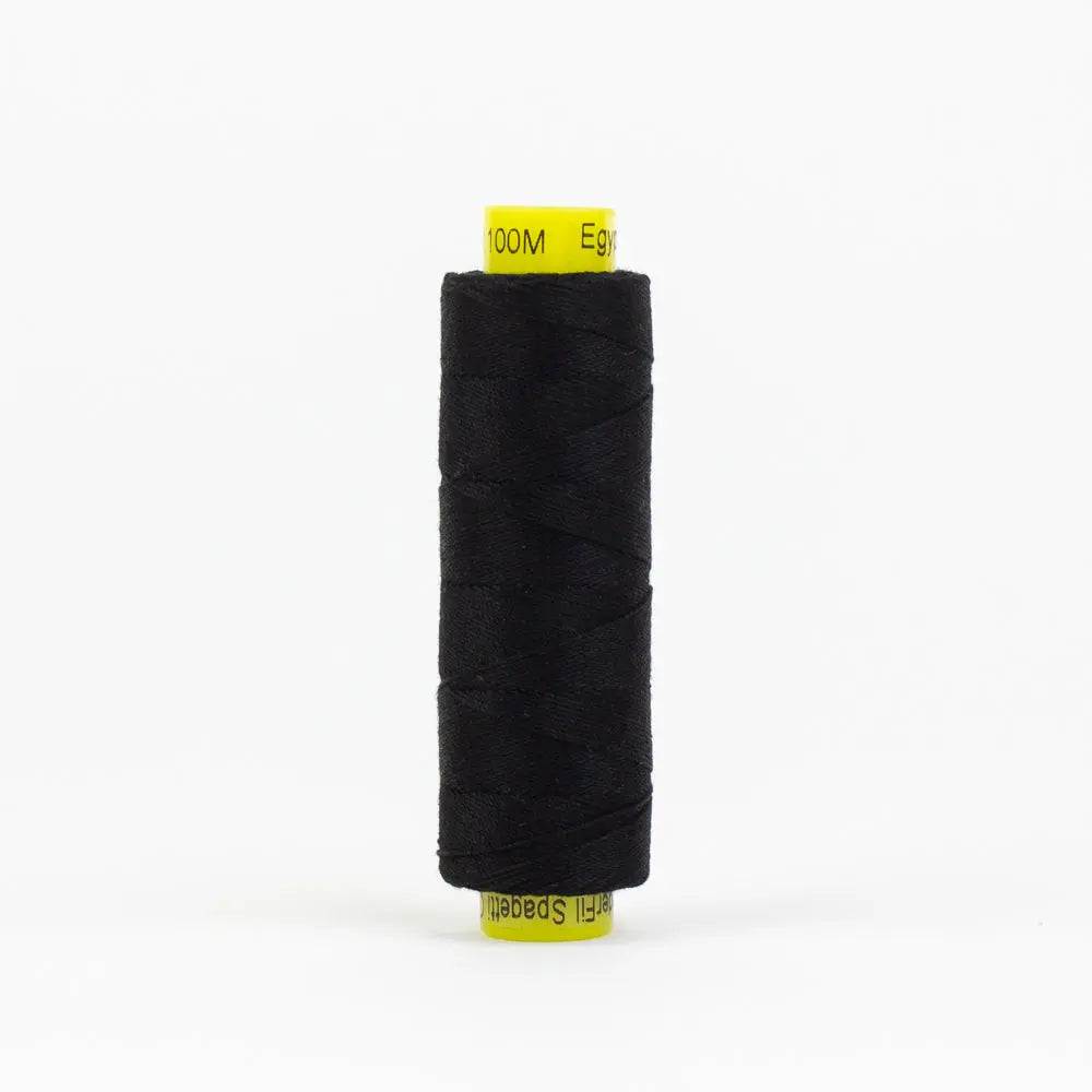 SP200 - Spagetti™ 12wt Egyptian Cotton Black Thread