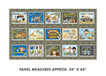 Safari Adventure - Safari Boxes Panel - Dark Olive (24"x44")