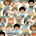 Safari Adventure - Safari Friends - Cream 44" / 45" Fabric Per Yard