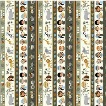Safari Adventure - Stripe Panel (24"x44")