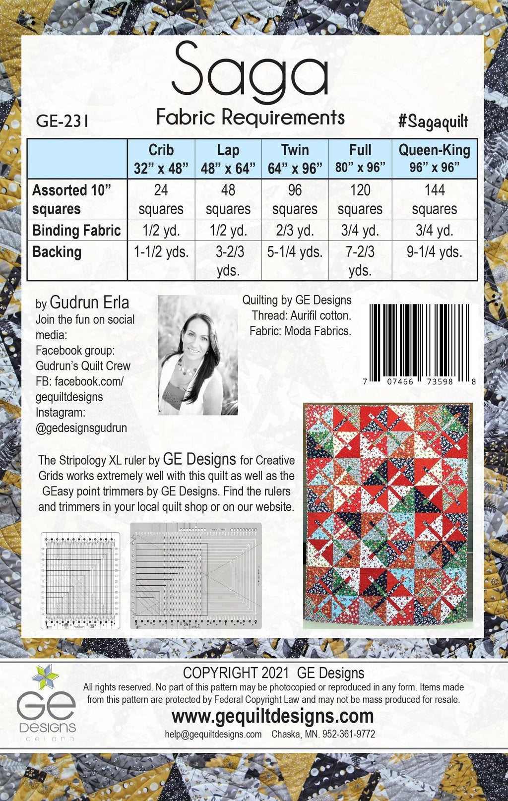 Saga - 10" Square Pattern 231