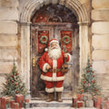 Santa Claus Christmas Scene Fabric Panel 11