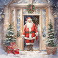 Santa Claus Christmas Scene Fabric Panel 9