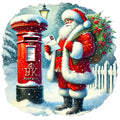 Santa Claus Scenes Fabric Panel 19