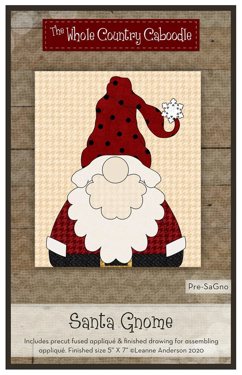 Santa Gnome Precut Fused Applique Pack