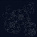 Sashiko Cloth Braken Fern