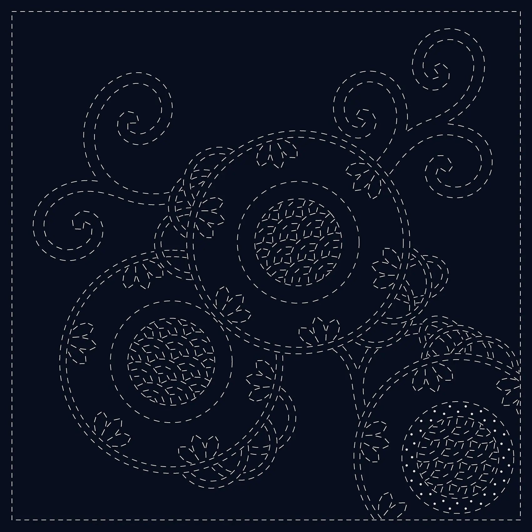 Sashiko Cloth Braken Fern