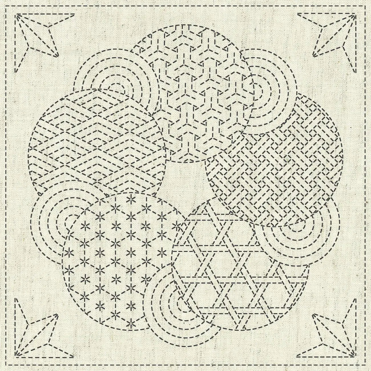 Sashiko Cloth - Kaza-Guruma 3