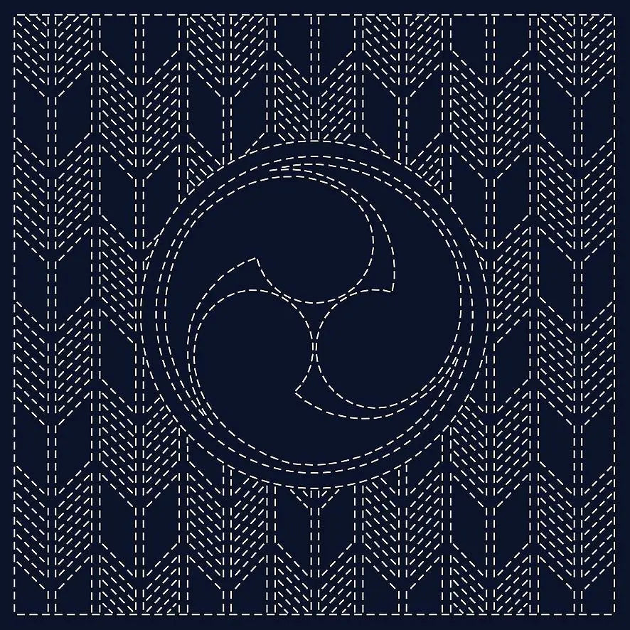 Sashiko Cloth MITSU-DOMOE