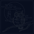 Sashiko Cloth Owl