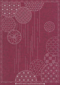Sashiko Cloth Windchimes Burgundy