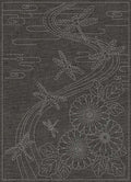 Sashiko Cloth-Yarn Dyed Nep Twilight Dragonfly Brown