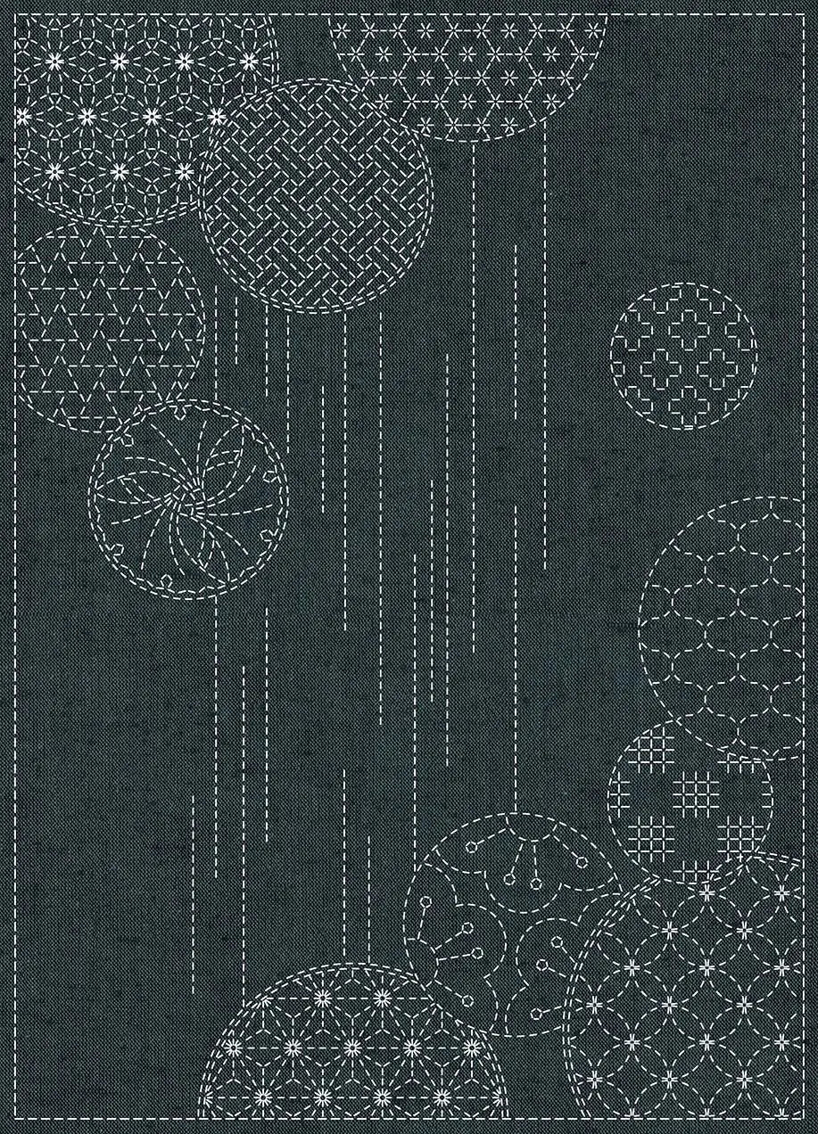Sashiko Cloth-Yarn Dyed Nep Windchimes Blue