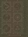 Sashiko Coaster Pattern 4 Slate