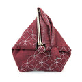 Sashiko slide Clasp Purse Full Kit Burgundy