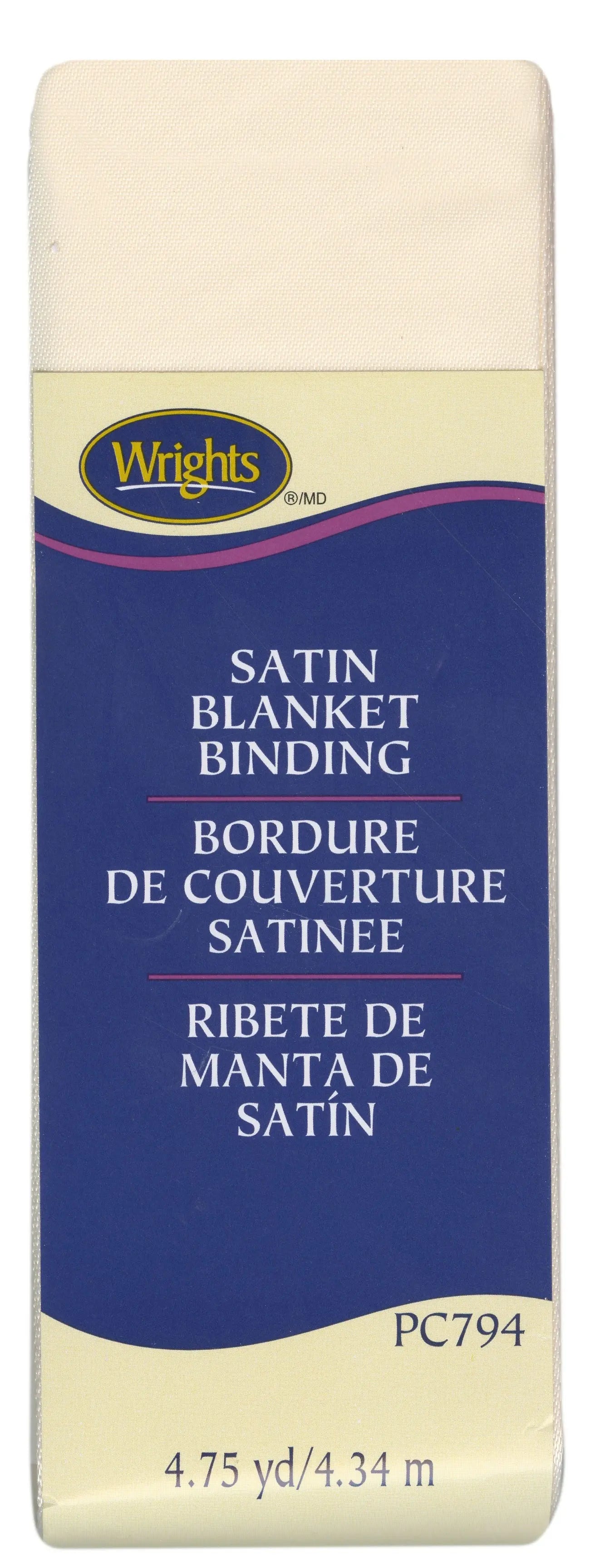 Satin Blanket Binding Ivory