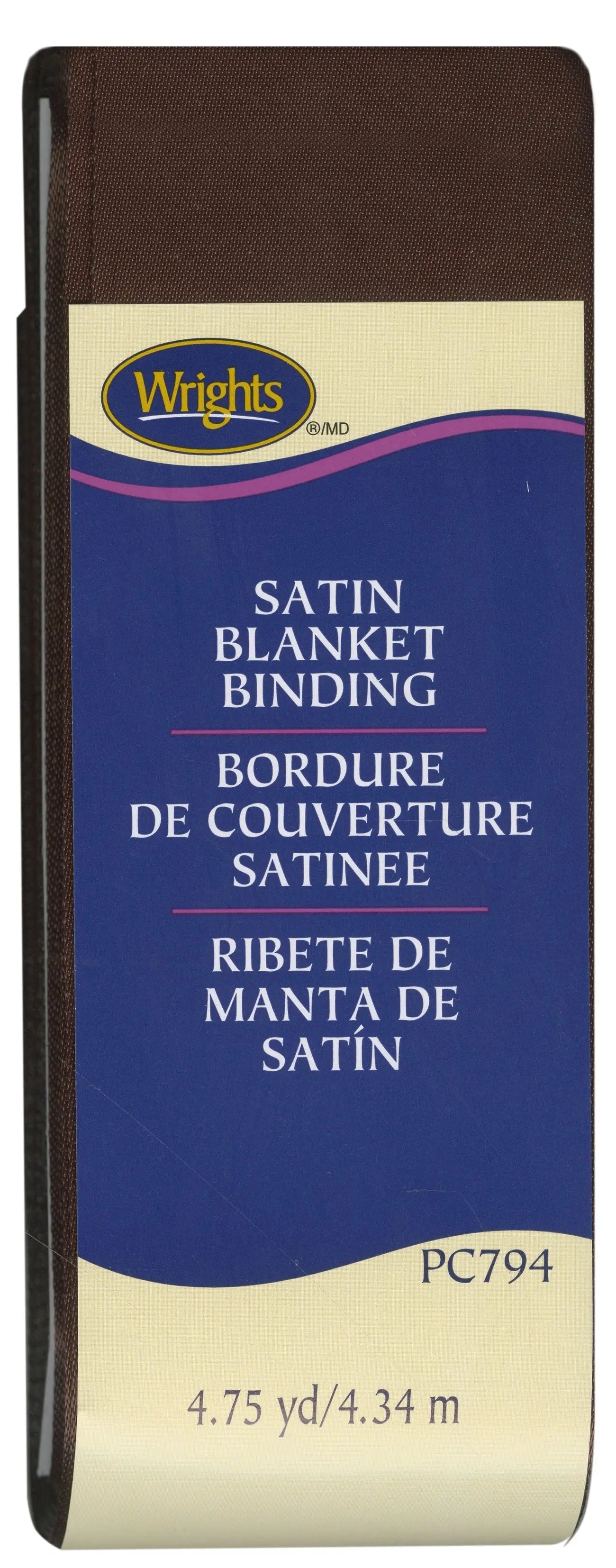 Satin Blanket Binding Seal Brown