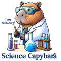 Science Capybara Fabric Panel 1