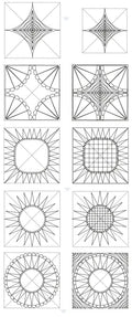 279 Heart and Pineapple Blocks A Pantograph by Linda V. Taylor