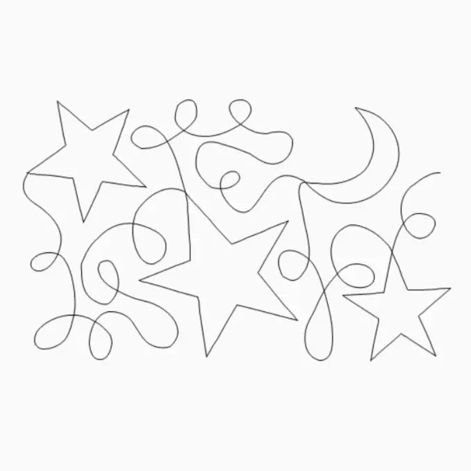 Moon and Stars E2E - Linda's Electric Quilters