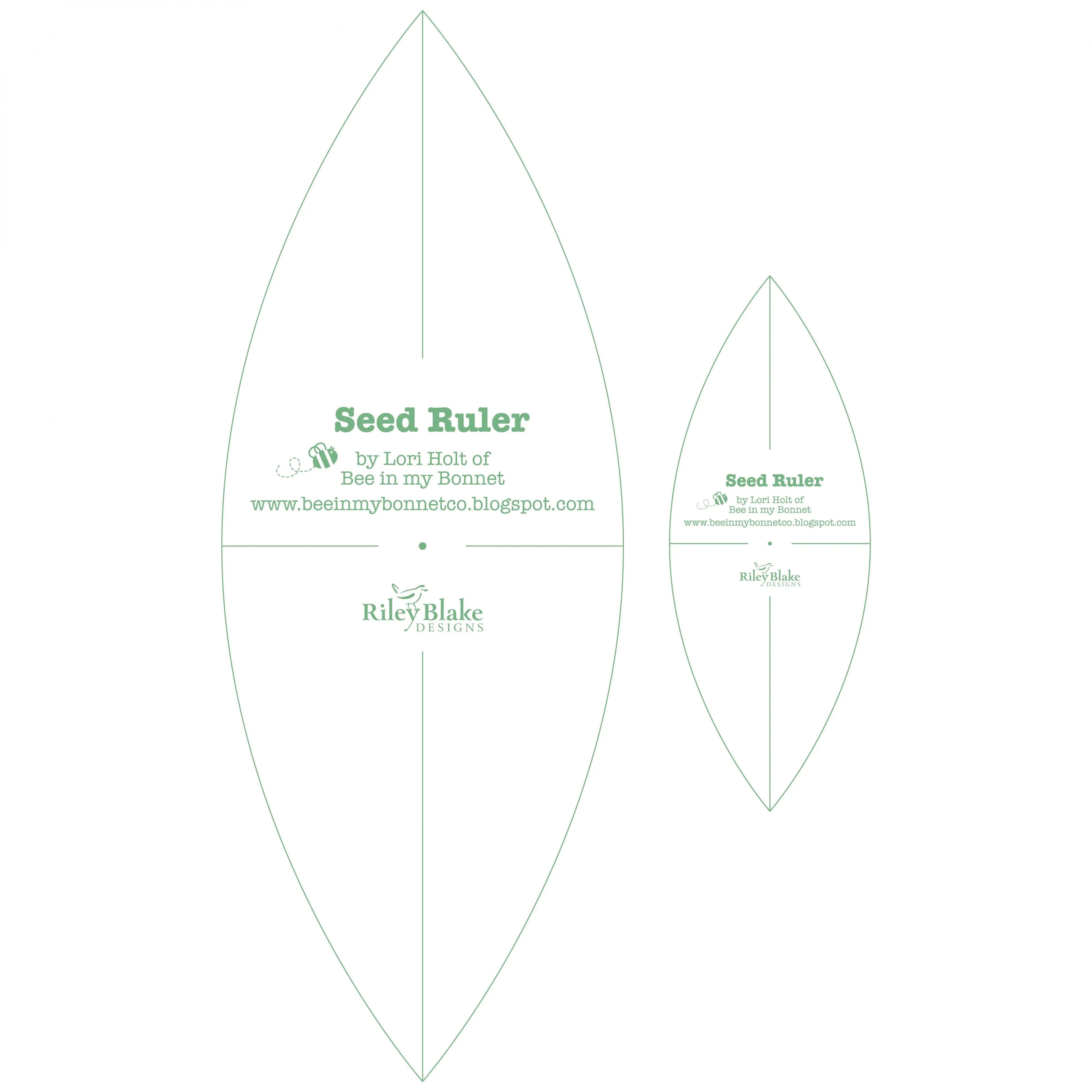 Seed Ruler Set By Lori Holt Of Bee In My Bonnet, 2pcs