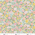 Serene Blue Multi Floral Layla 44"/45" Cotton Fabric per Yard