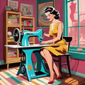 Sewing Ladies Fabric Panel 7