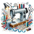 Sewing Scenes Fabric Panel 1