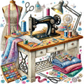 Sewing Scenes Fabric Panel 24