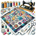 Sewing Scenes Fabric Panel 25