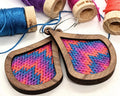 Shimmer Bargello Earrings Walnut