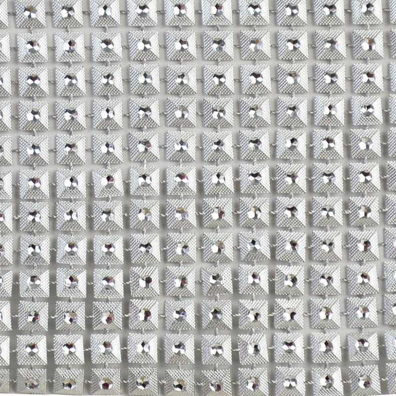 Silver Metallic Plastic Trim, 4-inch X 5 yards – Sparkling Crystal Bling Mesh Trim for Costumes, Crafts, Dancewear & DIY Decor